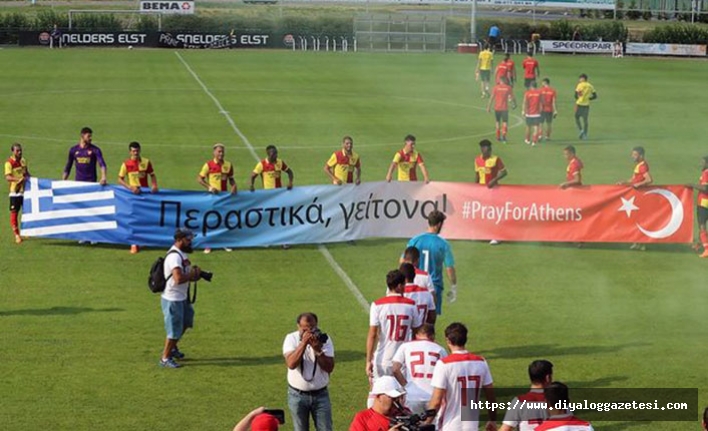 Göztepe'den Yunanistan'a destek