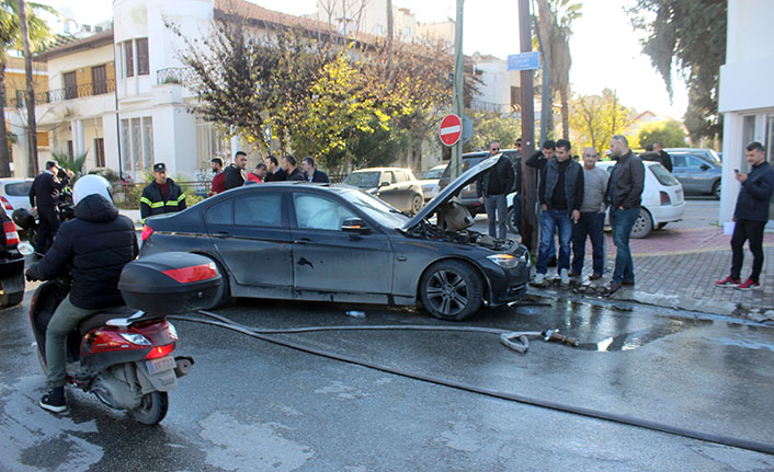 BMW alev aldı