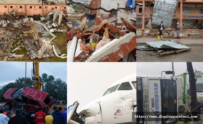 Antalya’da yaşanan hortum felaketinde iki kişi öldü, 229 binada hasar meydana geldi