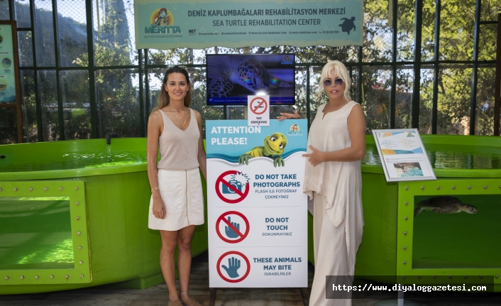 Ajda Pekkan, Meritta Deniz Kaplumbağaları Rehabilitasyon Merkezi hakkında bilgi aldı