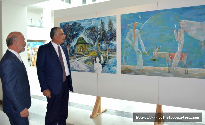 Özbekistanlı ve Kazakistanlı sanatçıların sergisi açıldı