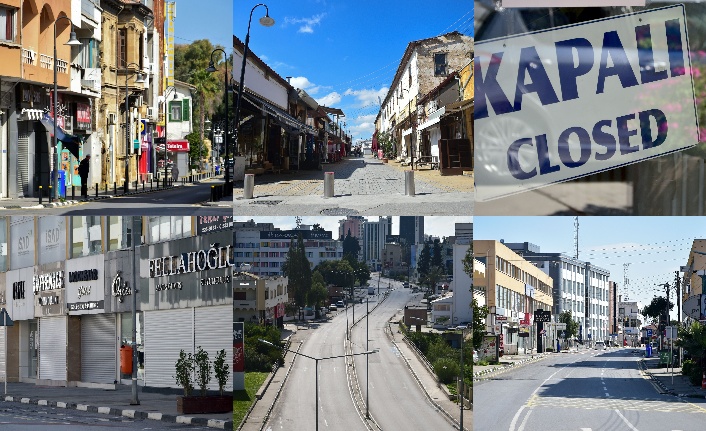 Sokaklar boş işyerleri kapalı