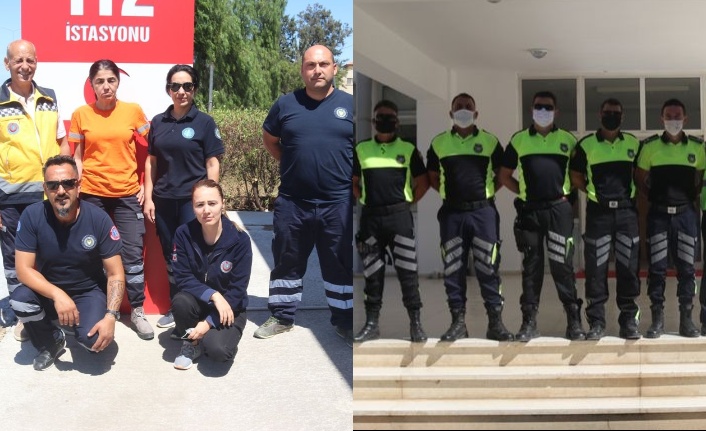 Sağlık ve polis ekipleri bayramda da iş başındaydı