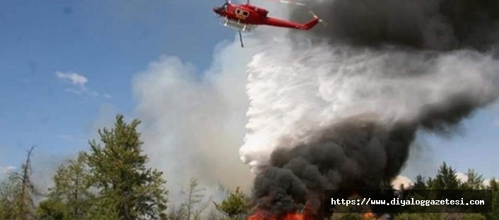 Tepebaşı yeniden yanıyor, helikopter yolda