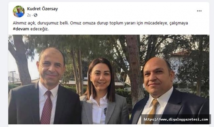 Özersay’dan fotoğraflı mesaj: Alnımız açık!