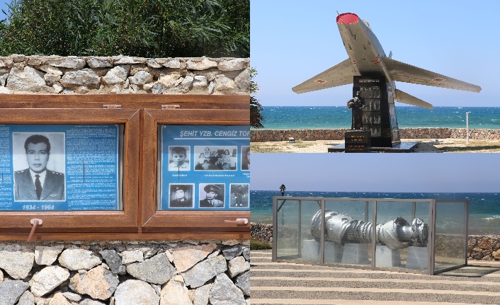 Şehit Pilot Yüzbaşı Cengiz Topel'in hatıraları Lefke'deki anıtında yaşatılıyor