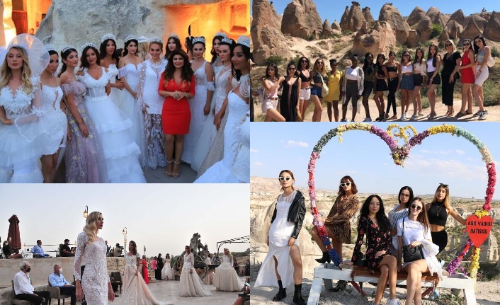 Dünyanın çeşitli ülkelerinden gelen modeller, Kapadokya’da boy gösterdi