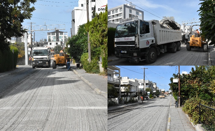 Girne’de asfaltlama çalışmaları gerçekleştirildi