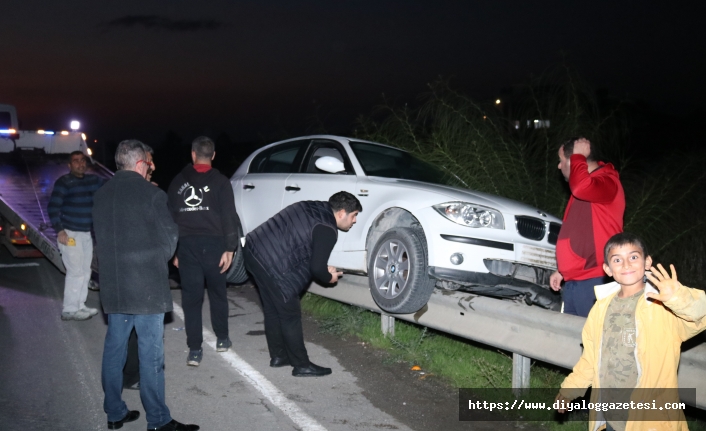 BMW’yi bariyere çıkardı 