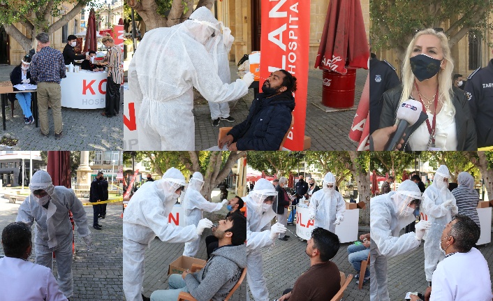 Sarayönü Meydanı’nda ücretsiz PCR testi yapıldı