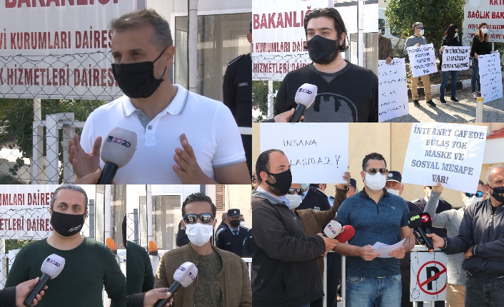 İnternet cafeler de eylem yaptı