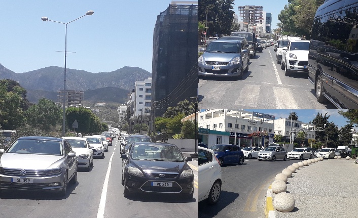 Girne’nin trafik çilesi bitmiyor