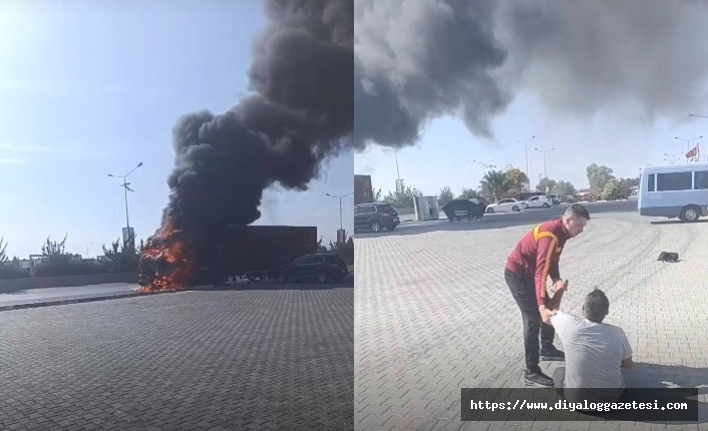 Şoför çaresizce izledi