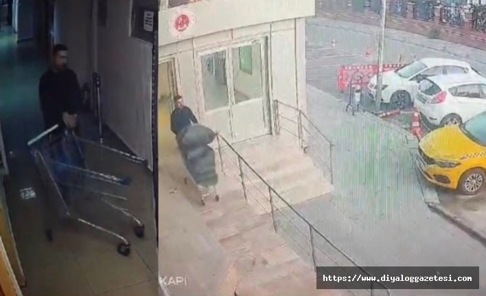 Market arabasıyla taşıdı