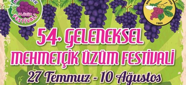 “54. geleneksel mehmetçik üzüm festivali” pazar günü başlıyor