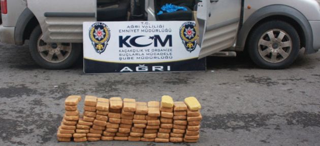 Ağrı'da 41kilo  eroin