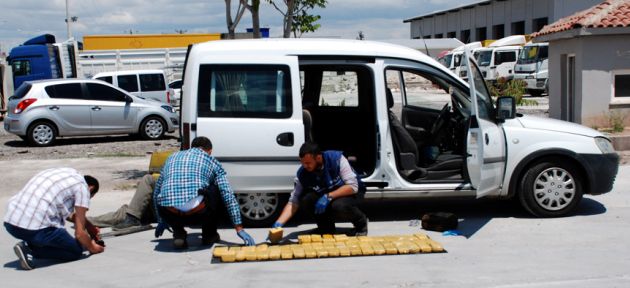 Aksaray’da 40 kilo eroin