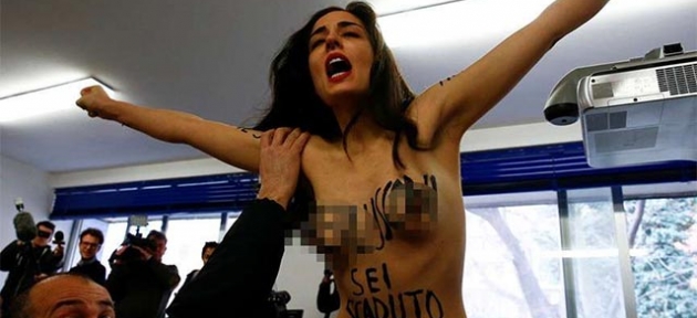  Berlusconi’ye ‘Femen’ şoku
