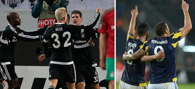 Beşiktaş ve Fenerbahçe galibiyet peşinde