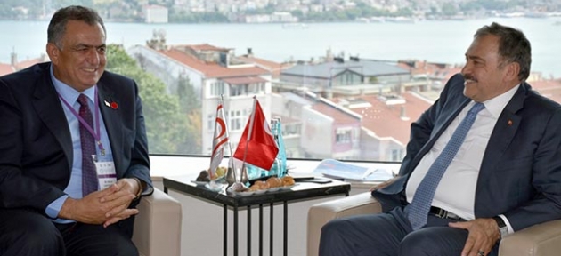 Çavuşoğlu İstanbul’da  Eroğlu ile görüştü