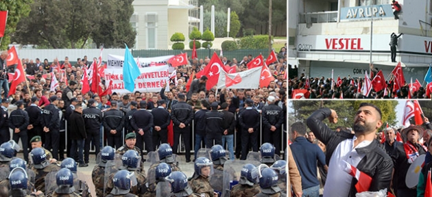 Eylemde yüksek gerilim yaşandı