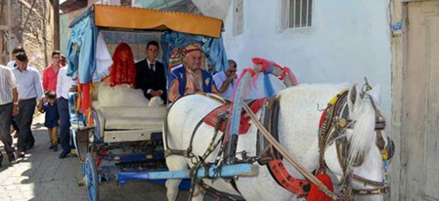 Faytonu gelin arabası yaptılar