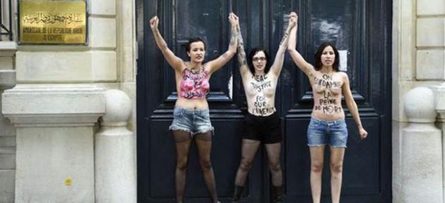 Femen üylerden  idam protestosu