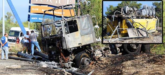 Girne-Değirmenlik anayolunda faciadan dönüldü