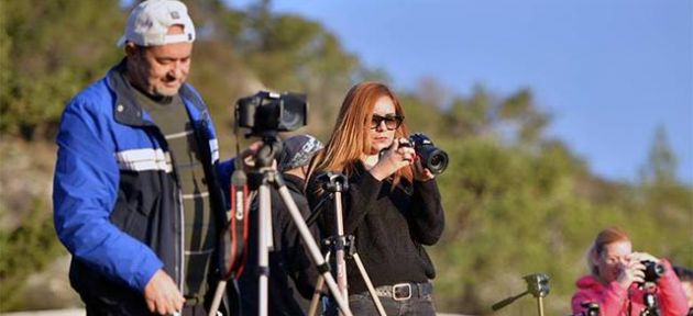 Gün batımını fotoğrafladılar