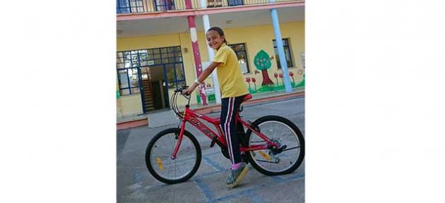 Güvercinlik İlkokulu’na 10 bisiklet bağışlandı