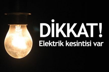 İsekele ve Çamlıbel  4 saat elektriksiz