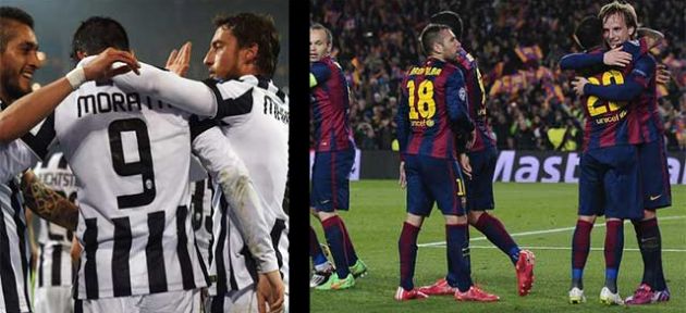 Juventus ve Barcelona çeyrek finalde