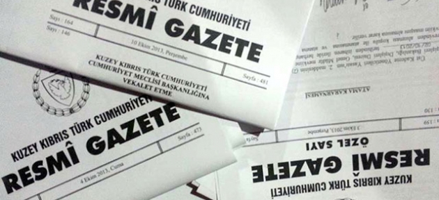 Resmi Gazetede yayımlandı