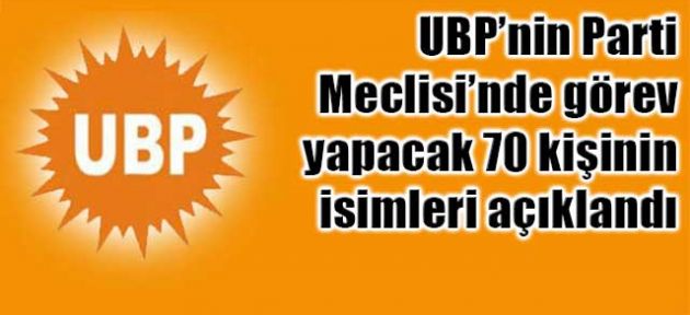 UBP'de süreç tamamlandı