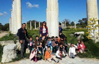 Doğu Akdeniz Doğa Anaokulu öğrencileri, Salamis Harabeleri’ni ve İskele Kültür Evi’ni gezdi