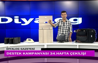 Diyalog Gazetesinin düzenlediği zengin hediye içerikli Destek Kampanyasının 34’üncü hafta çekilişi yapıldı