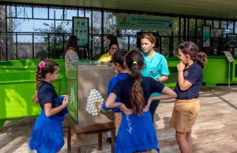 Meritta Deniz Kaplumbağaları Rehabilitasyon Merkezi, öğrencileri ağırladı