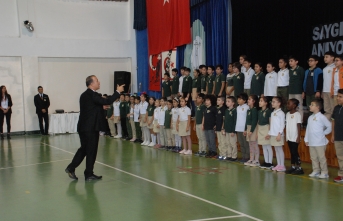 Doğu Akdeniz Doğa Anaokulu ve İlkokulunda 10 Kasım günü tören yapıldı