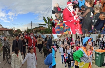 Akçay köyünde yaşayan çocuklar muhtarlığın girişimiyle harika bir yeni yıl kutlaması yaşadı 