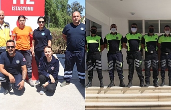 Sağlık ve polis ekipleri bayramda da iş başındaydı