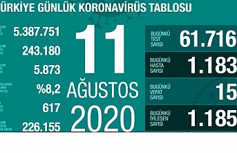 Türkiye’de toplam vaka 243 bin 180