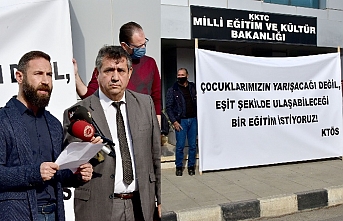 KTÖS, kolejlere giriş sistemini Eğitim Bakanlığı önündeki eylemle eleştirdi: