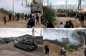 Tanklarla baskın yaptı