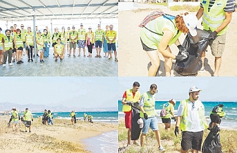 138 kilo atık toplandı