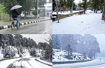 Trodos beyaza büründü
