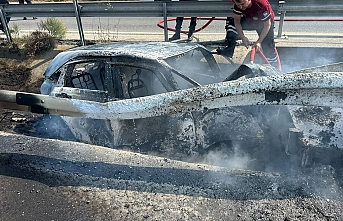Sürücü yaralandı
