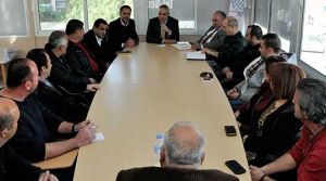 Bayındırlık ve Ulaştırma Bakanı Hasan Taçoy, Tel-Sen'i ziyaret etti