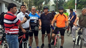 Öğretmenler  pedal çevirdi