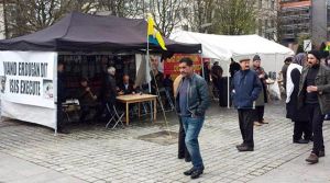 PKK çadırı yeniden kuruldu  