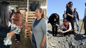 Sohbet edildi  çiçek verildi